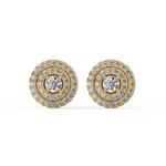 Load image into Gallery viewer, Double Round Halo Lab Grown Diamond Studs Earrings by Stefee