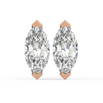 Load image into Gallery viewer, Solitaire Marquise Lab Grown Diamond Studs Earrings by Stefee