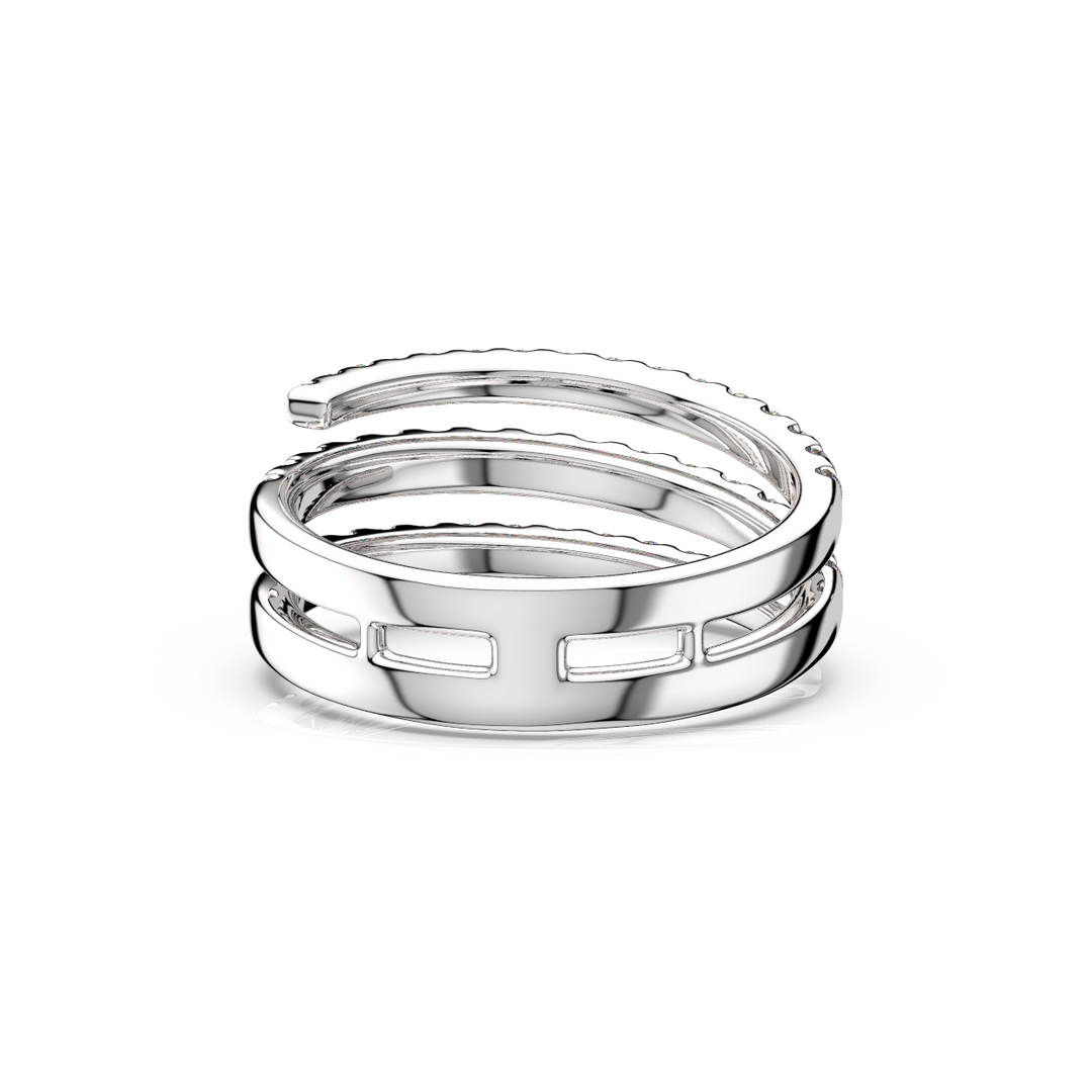 Lab Grown Diamond Coil Ring by Stefee Jewels