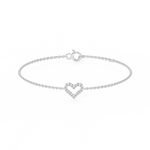 Load image into Gallery viewer, Open Heart Chain Lab Grown Diamond Bracelet by Stefee