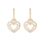 Load image into Gallery viewer, Dual Heart Lab Grown Diamond Drops By Stefee Jewels