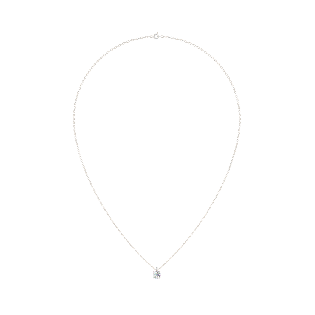 Solitaire Round Lab Grown Diamond Pendant by Stefee