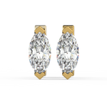 Load image into Gallery viewer, Solitaire Marquise Lab Grown Diamond Studs Earrings by Stefee