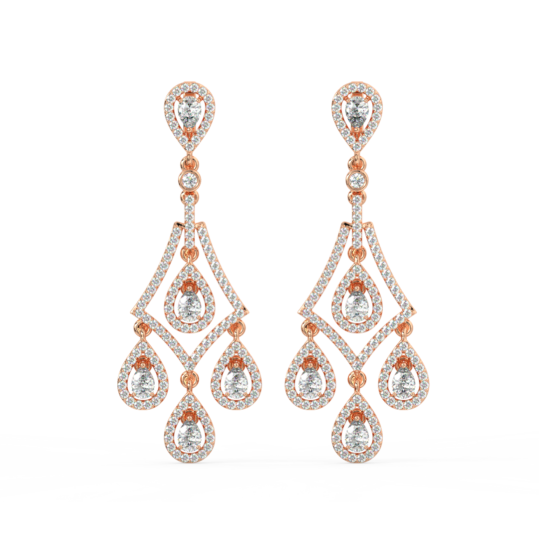 Sparkling Cubic  Lab Grown DiamondStuds By Stefee Jewels