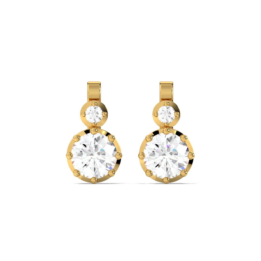 Twin Round Lab Grown Diamond  Studs By Stefee Jewels