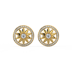 Load image into Gallery viewer, Radiant Round Lab Grown Diamond Studd Earrings by Stefee Jewels
