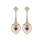 Load image into Gallery viewer, Radiant Loops Lab Grown Diamond Drop Earrings by Stefee Jewels