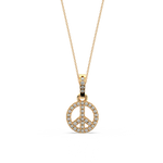 Load image into Gallery viewer, Peace Sign Lab Grown Diamond Pendant by Stefee