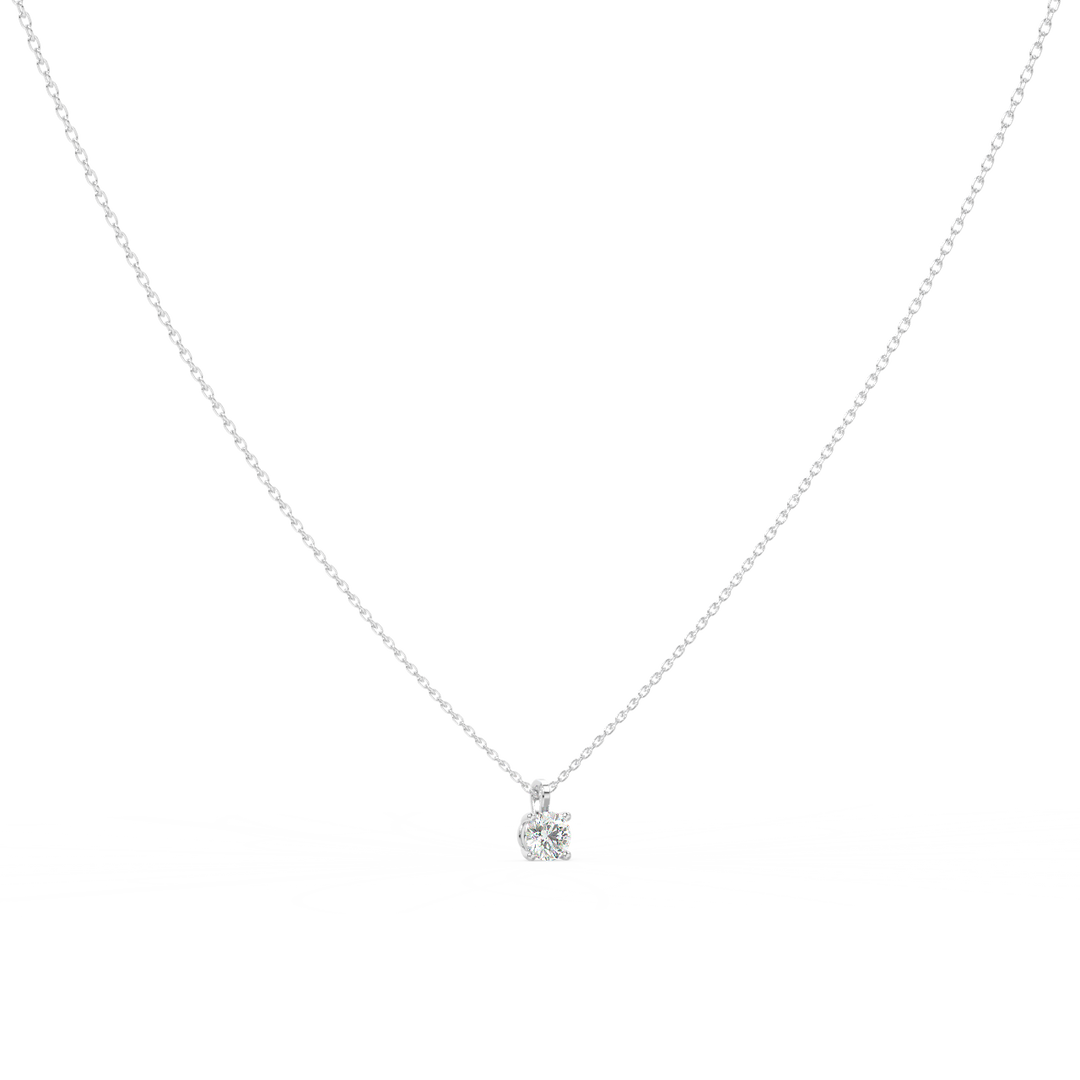 Solitaire Round Lab Grown Diamond Pendant by Stefee