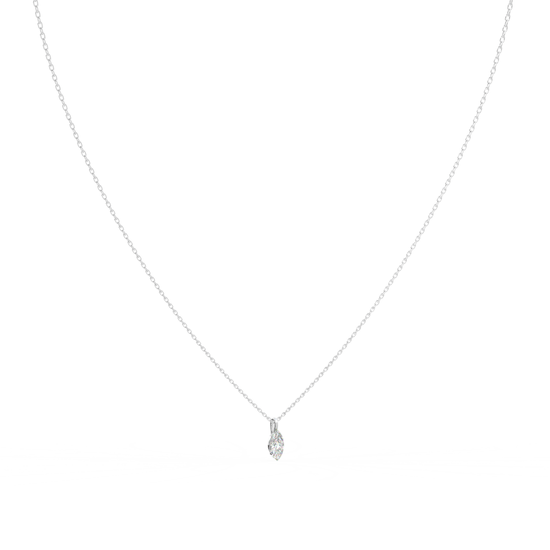 Solitaire Marquise Lab Grown Diamond Pendant by Stefee