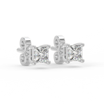 Load image into Gallery viewer, Solitaire Princess Lab Grown Diamond Studs Earrings by Stefee