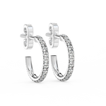 Load image into Gallery viewer, 0.42 ct Lab Grown Diamond Arc Hoops Earrings by Stefee