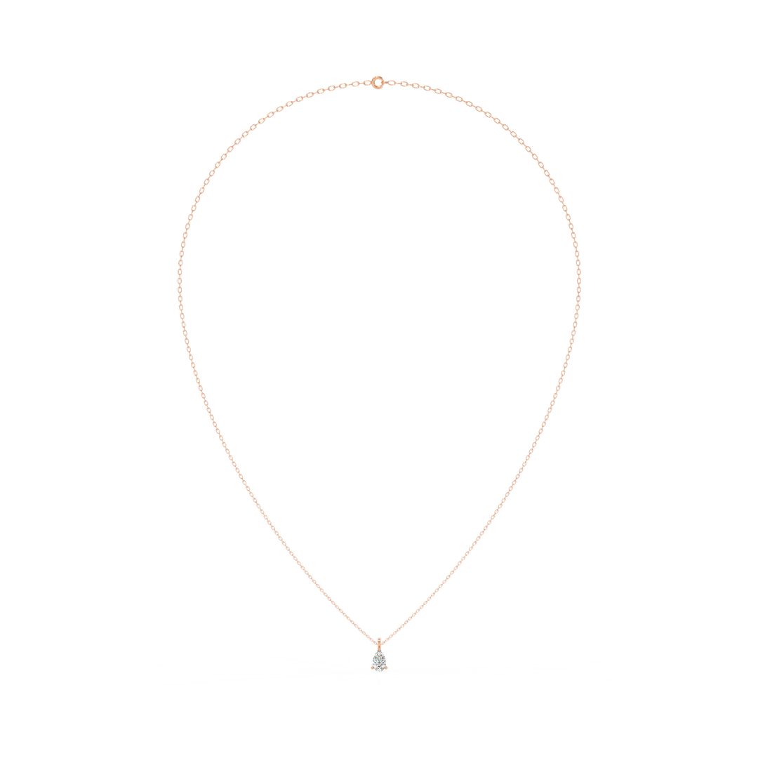 Solitaire Pear Lab Grown Diamond Pendant by Stefee
