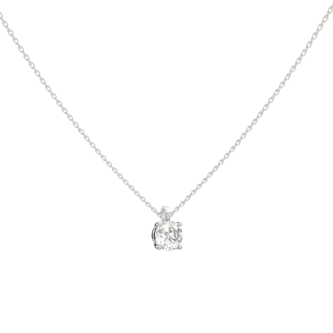 Solitaire Round Lab Grown Diamond Pendant by Stefee