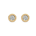 Load image into Gallery viewer, Round Lab Grown Diamond Bezel Earrings by Stefee