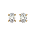 Load image into Gallery viewer, Solitaire Oval Lab Grown Diamond Studs Earrings by Stefee