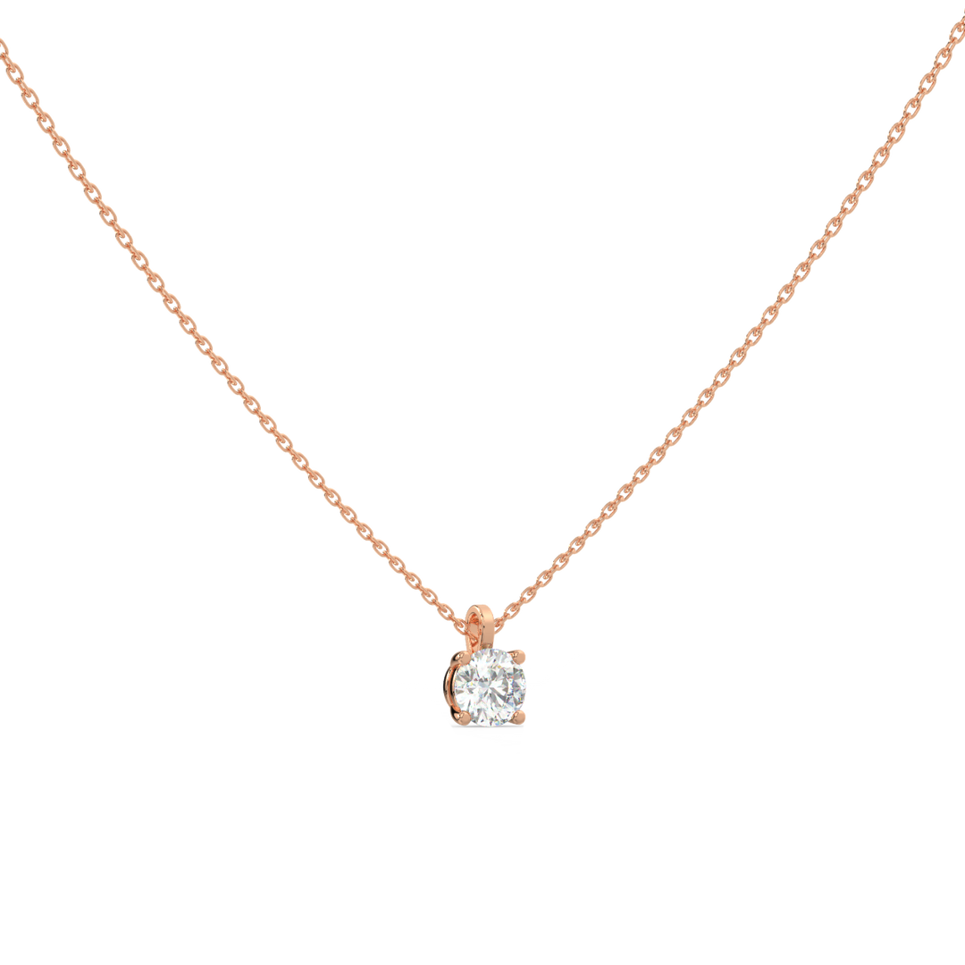 Solitaire Round Lab Grown Diamond Pendant by Stefee