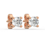Load image into Gallery viewer, Solitaire Round Lab Grown Diamond Studs Earrings by Stefee