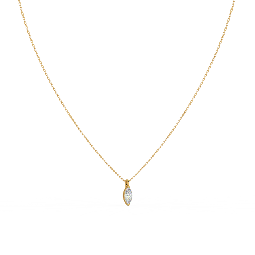 Solitaire Marquise Lab Grown Diamond Pendant by Stefee