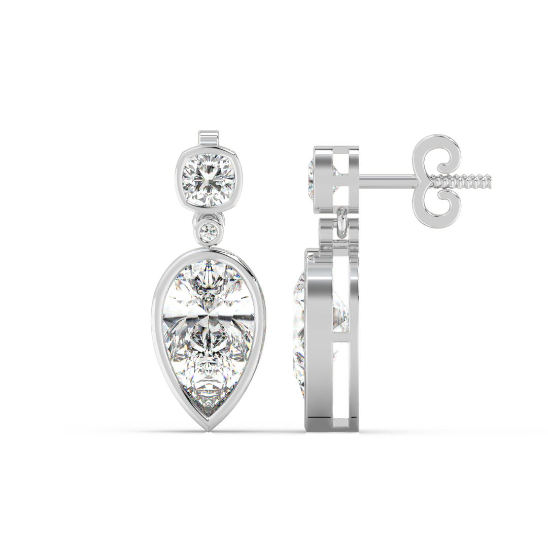 The Leafy  Lab Grown Diamond Earrings By Stefee Jewels