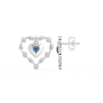 Load image into Gallery viewer, Connected Hearts  Lab Grown Diamond Studs By Stefee Jewels