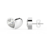 Load image into Gallery viewer, Little Lab Grown Diamond Heart Studs By Stefee Jewels
