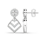 Load image into Gallery viewer, Glitter Swirls Lab Grown Diamond Drop Earrings by Stefee Jewels