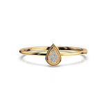 Load image into Gallery viewer, Pear Shaped with Round Clustered Lab Grown Diamond Ring by Stefee Jewels