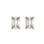 Load image into Gallery viewer, Solitaire Emerald Lab Grown Diamond Studs Earrings by Stefee
