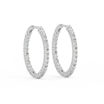 Load image into Gallery viewer, Lab Grown Diamond Hoop Earrings by Stefee