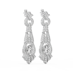 Load image into Gallery viewer, Shining Threads Lab Grown Diamond Drop Earrings by Stefee Jewels