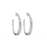 Load image into Gallery viewer, Double Hoop Lab Grown Diamond Earrings by Stefee