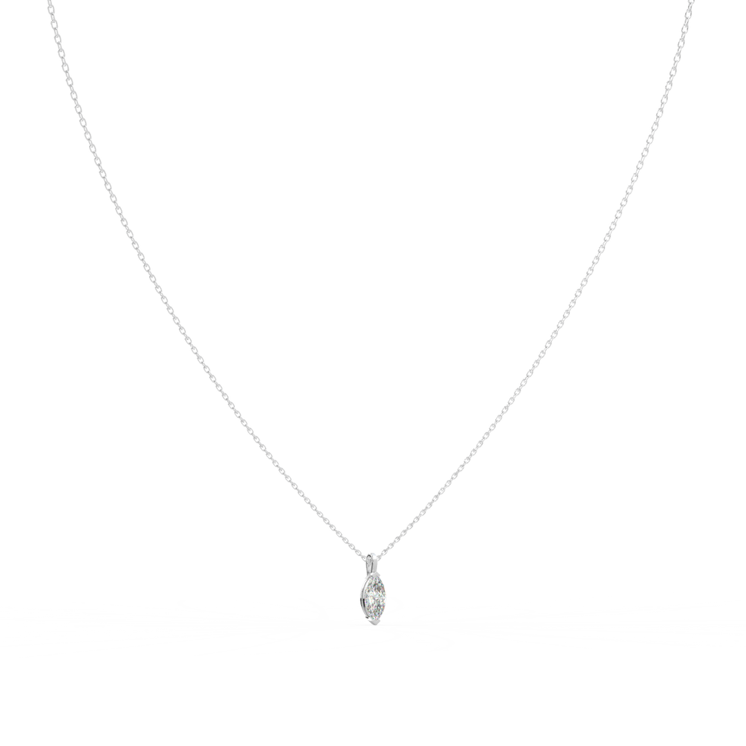 Solitaire Marquise Lab Grown Diamond Pendant by Stefee