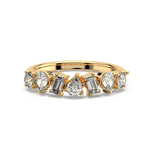 Load image into Gallery viewer, Multi-Shape Half Band Lab Grown - Engagement Diamond Ring by Stefee Jewels