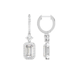 Load image into Gallery viewer, Emrald-Cut Drop  Lab Grown Diamond Earrings By Stefee Jewels