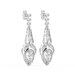 Load image into Gallery viewer, Elegant Chain Lab Grown Diamond Drop Earrings by Stefee Jewels