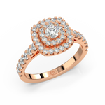 Load image into Gallery viewer, Double Halo Lab Grown - Engagement Diamond Ring by Stefee Jewels