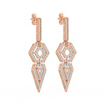 Load image into Gallery viewer, Shining Splendor Lab Grown Diamond Drop Earrings by Stefee Jewels