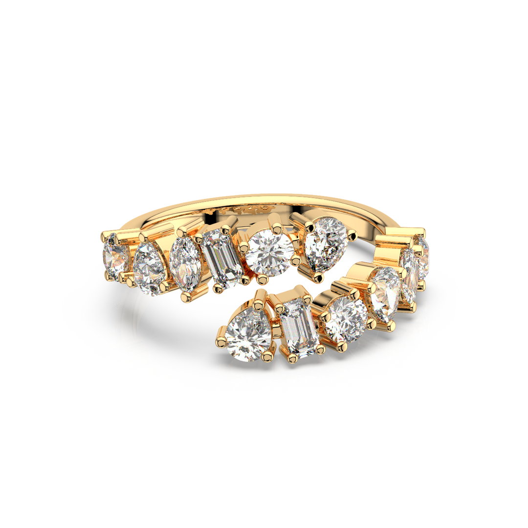 Multi-Shape Twist - Lab Grown Diamond Ring by Stefee Jewels