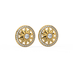 Load image into Gallery viewer, Radiant Round Lab Grown Diamond Studd Earrings by Stefee Jewels