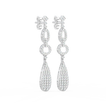 Load image into Gallery viewer, Sleek Blooming Leaf Lab Grown Diamond Drop Earrings By Stefee Jewels