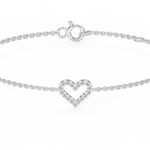 Load image into Gallery viewer, Open Heart Chain Lab Grown Diamond Bracelet by Stefee