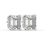Load image into Gallery viewer, Solitaire Emerald Lab Grown Diamond Studs Earrings by Stefee
