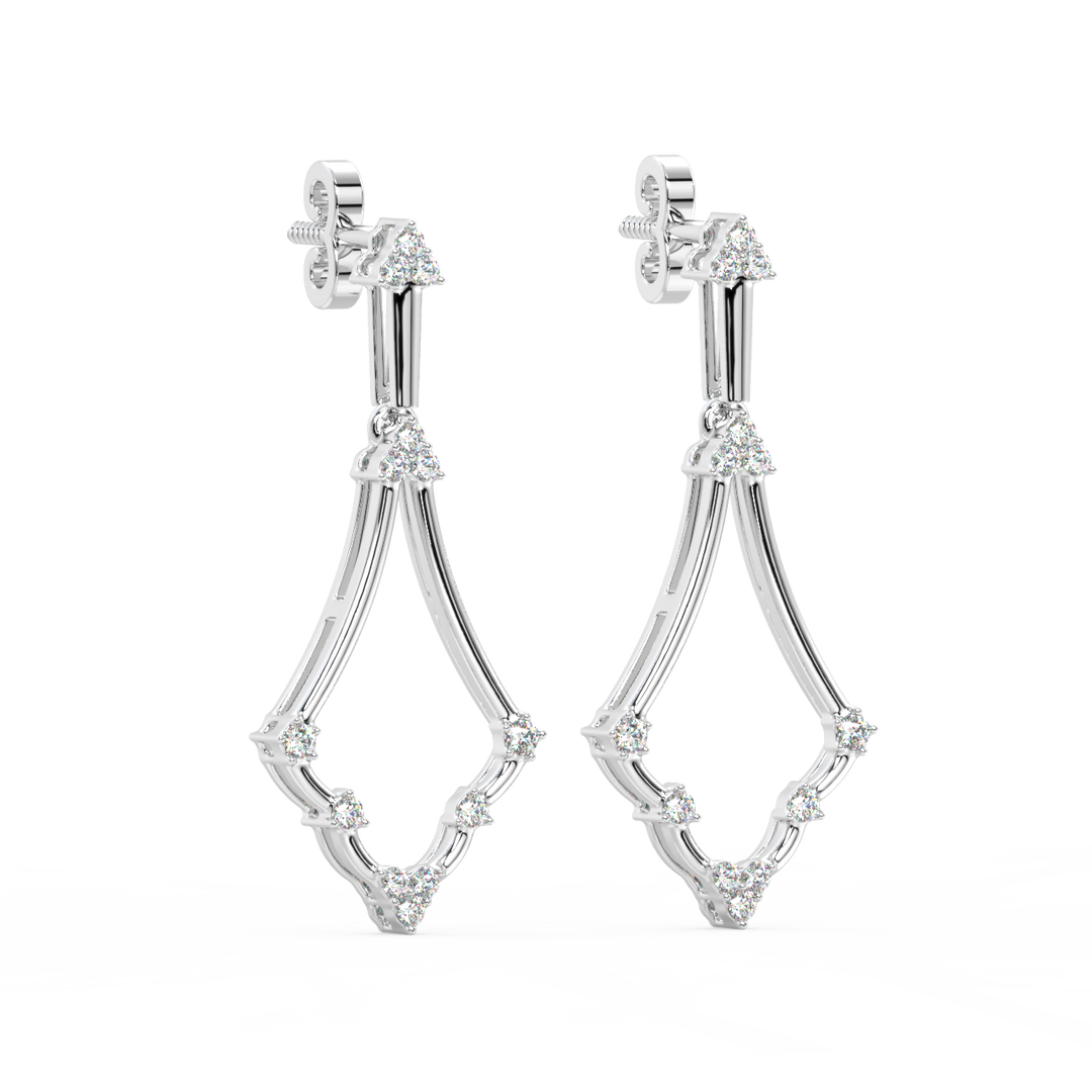 Glitter Streams Lab Grown Diamond Drop Earrings by Stefee Jewels