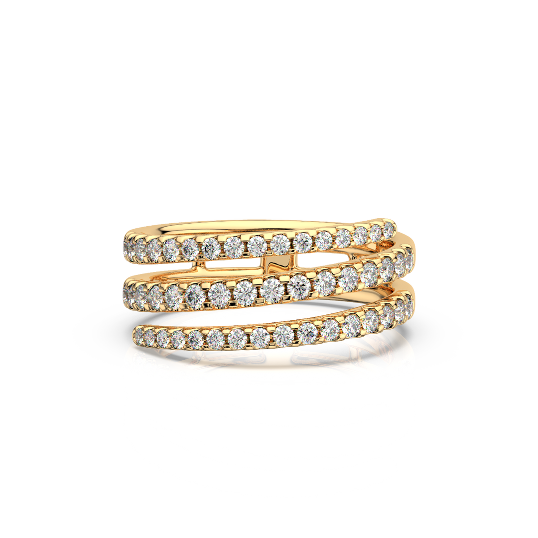 Lab Grown Diamond Coil Ring by Stefee Jewels