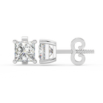 Load image into Gallery viewer, Solitaire Princess Lab Grown Diamond Studs Earrings by Stefee