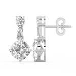 Load image into Gallery viewer, Crystal Charmer Lab Grown Diamond Stud Earrings by Stefee Jewels