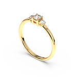 Load image into Gallery viewer, Small Three Stone Lab Grown Diamond Ring by Stefee Jewels
