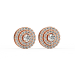 Load image into Gallery viewer, Double Round Halo Lab Grown Diamond Studs Earrings by Stefee