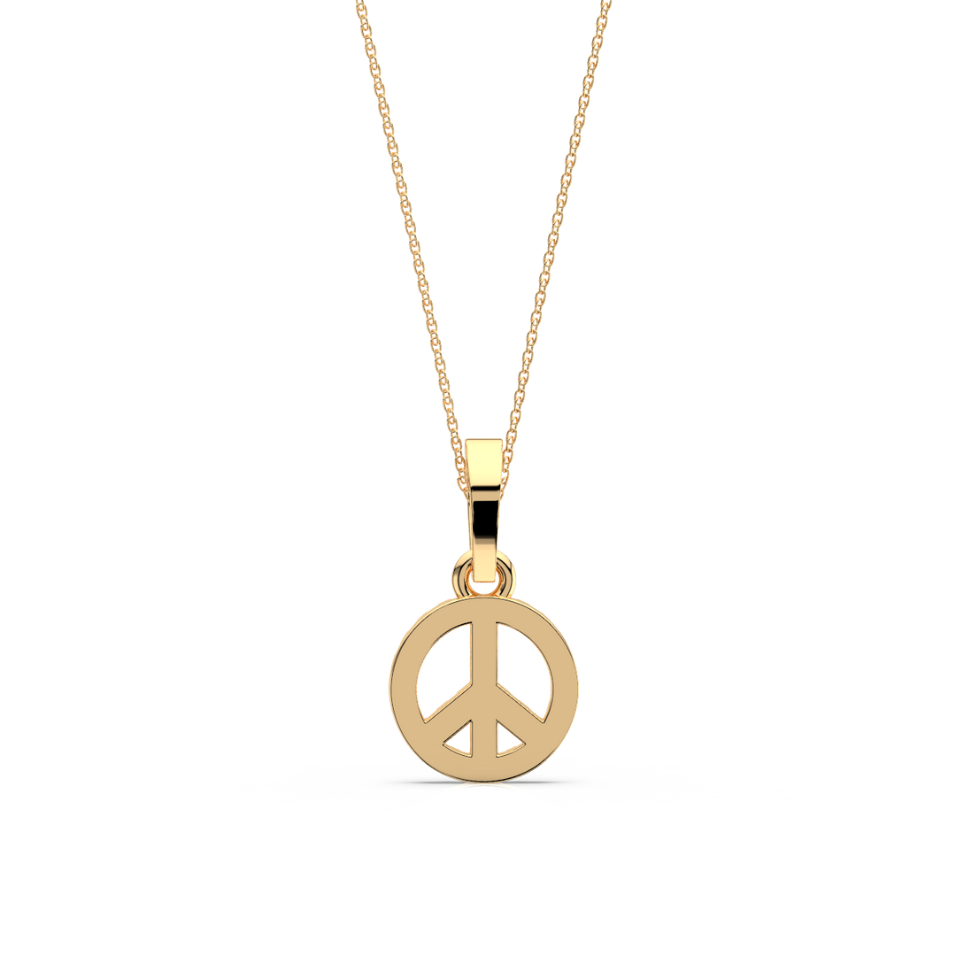 Peace Sign Lab Grown Diamond Pendant by Stefee